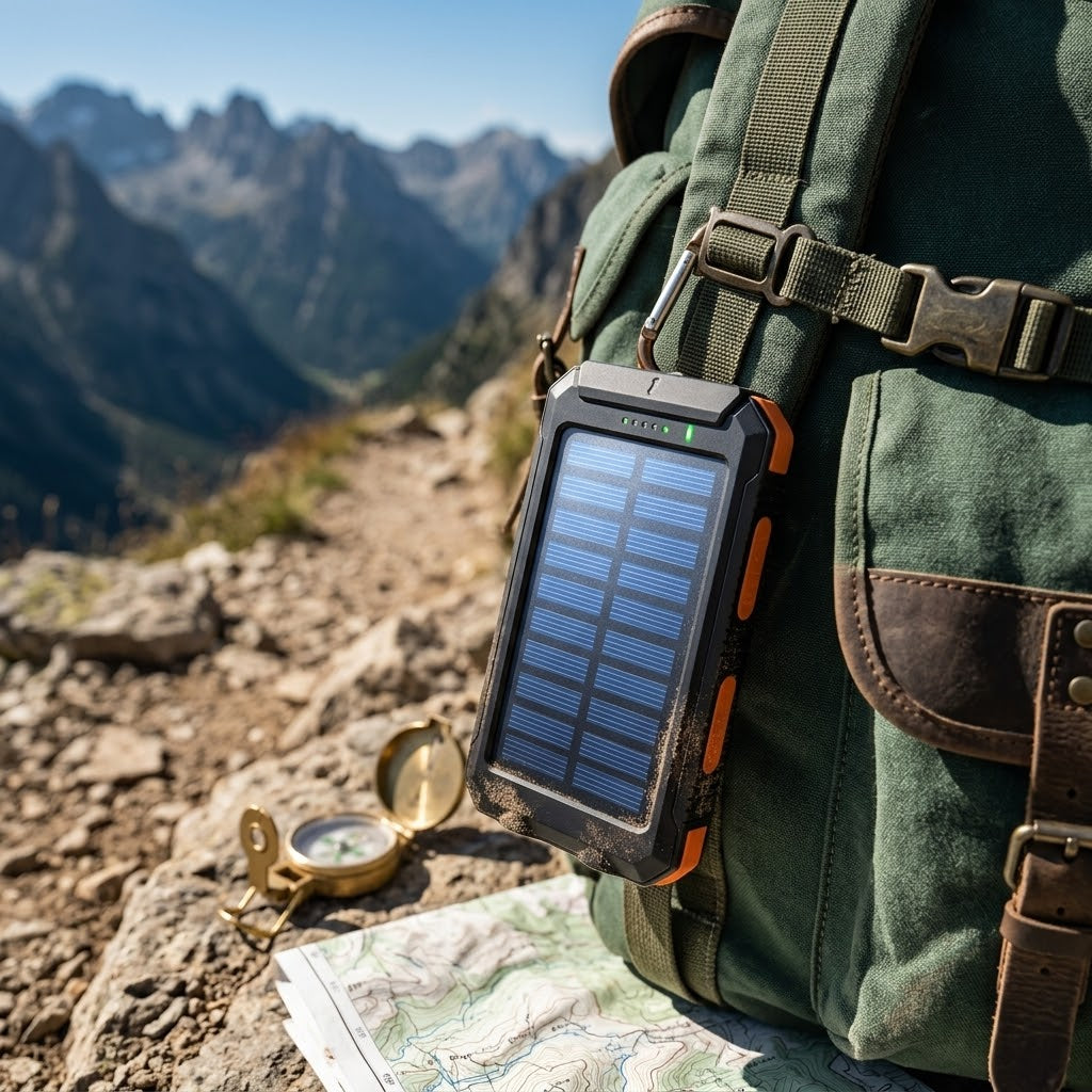 AT-77 Power Bank - Solar, Rechargeable, LED Light