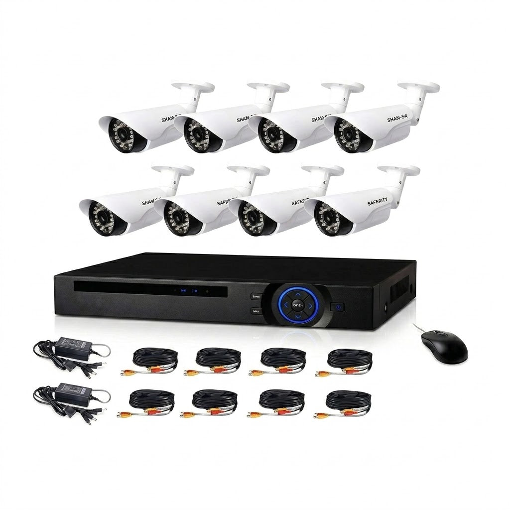 Complete 8-Channel HD Home & Business CCTV Surveillance Kit (8 Cameras)