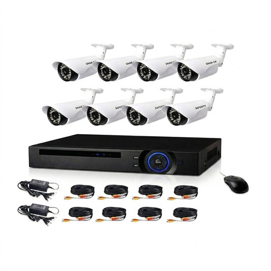 Complete 8-Channel HD Home & Business CCTV Surveillance Kit (8 Cameras)