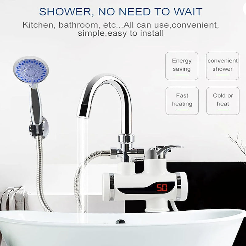 Instant Electric Heating Water Faucet &amp; Shower Kit
