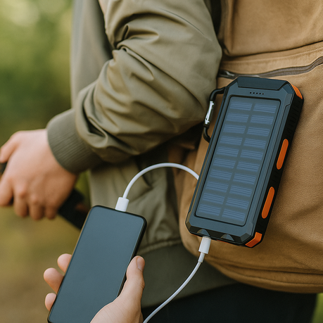 AT-77 Power Bank - Solar, Rechargeable, LED Light