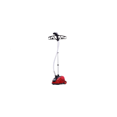 Standing Steam Iron - Garment Hanging Electric Ironing Steamer - Red
