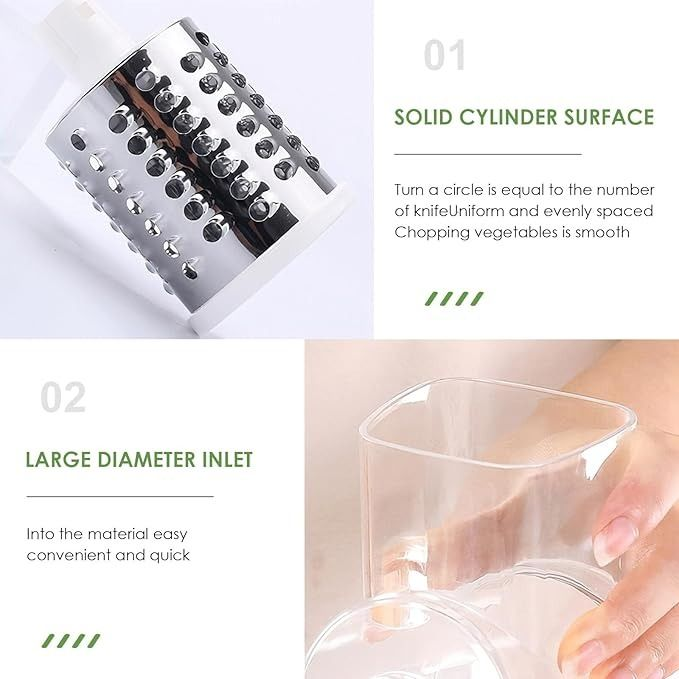 3-in-1 Tabletop Drum Shredder & Grater