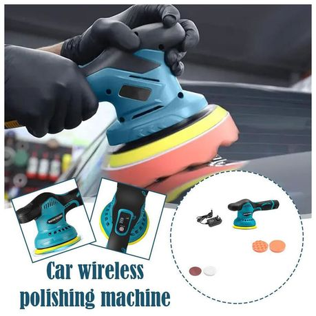 Cordless Car Polisher Machine with 7-Piece Of 5" Polishing Pads Kit