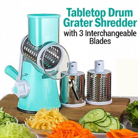 3-in-1 Tabletop Drum Shredder & Grater