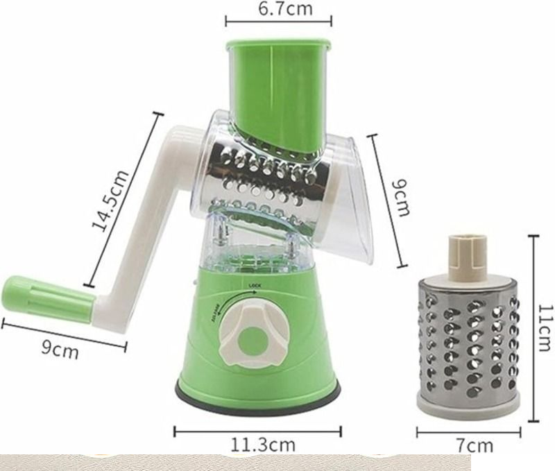 3-in-1 Tabletop Drum Shredder & Grater