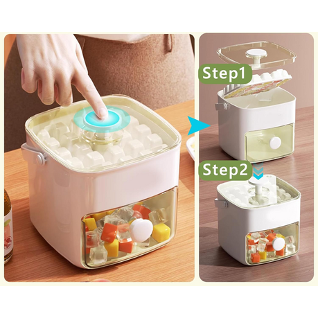 Easy Press Double Layer Ice Cube Maker Box