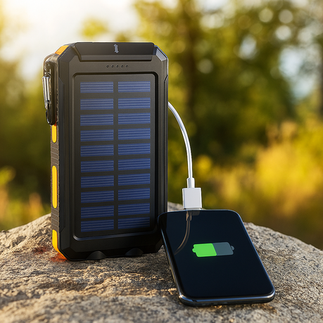 AT-77 Power Bank - Solar, Rechargeable, LED Light