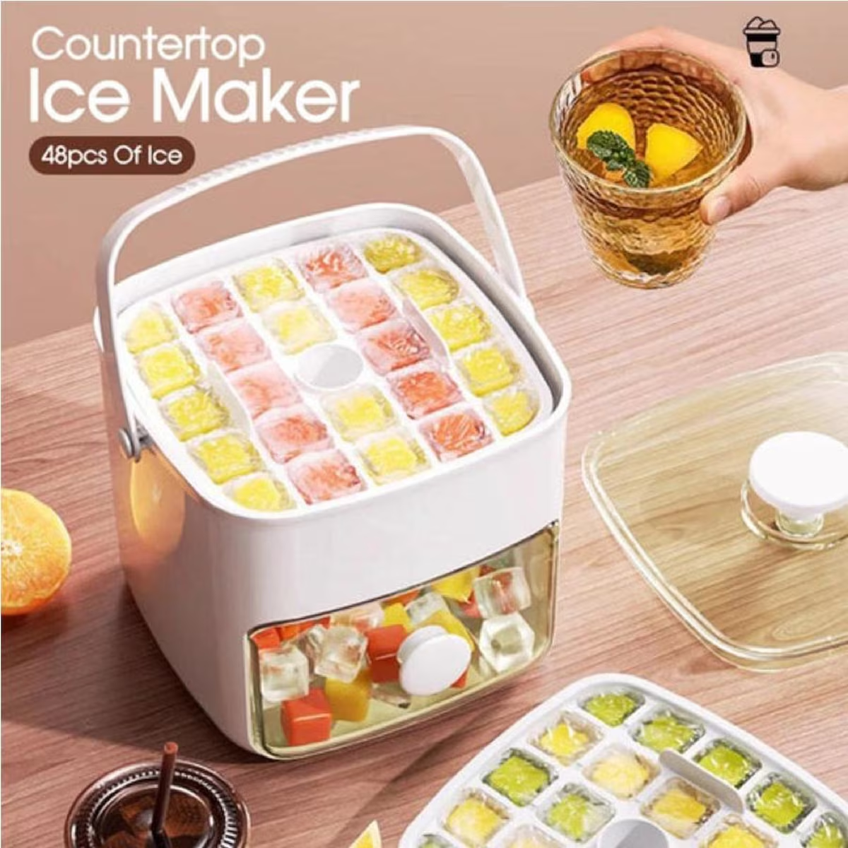 Easy Press Double Layer Ice Cube Maker Box